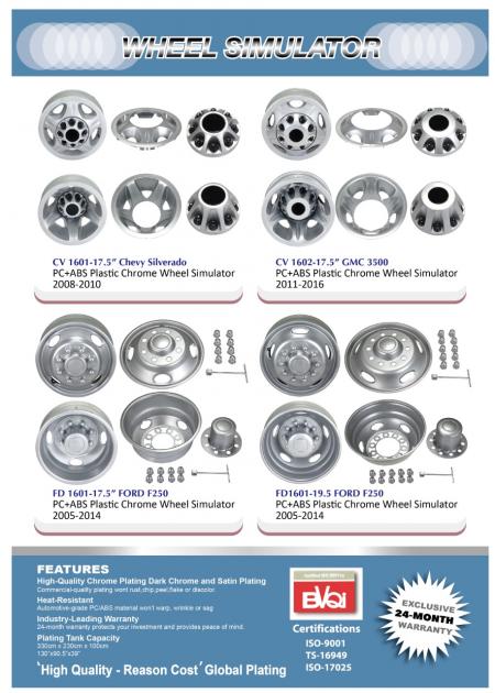 Simulatori di ruote cromate